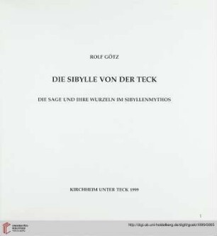 Die Sibylle von der Teck : die Sage und ihre Wurzeln im Sibyllenmythos