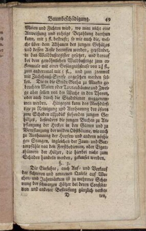 Baumbeschädigung. - Baumpflanzung.