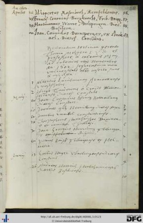 [fol. 58] Rektorat Thomas Metzger 1602