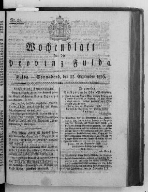 Nr. 38, Ausgabe vom 23. September 1826