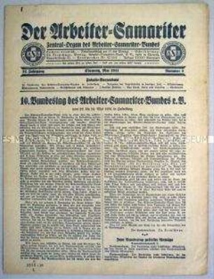 Monatszeitung "Der Arbeiter-Samariter" u.a. über Luft- und Sonnenbäder