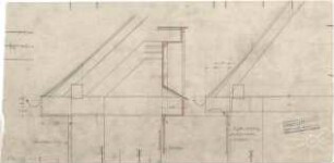 Littmann, Max; Bocksberg; Hofgut, Wohnhausanbau - Dach (Schnitt, Details)