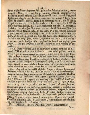 Nicostrati et Philadelphi de iurandi formula ab Alexandro VII. et illustrissimis Belgii episcopis proposita contentationes