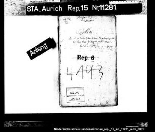 Die bei den Ämtern verwahrten staatlichen Gelder: Amt Jemgum