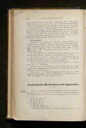 Analytische Methoden und Apparate.