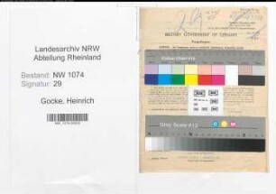 Entnazifizierung Heinrich Gocke , geb. 24.09.1902 (Lehrer)