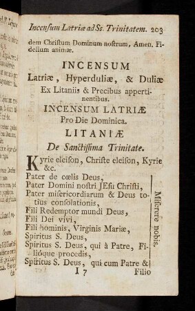 203-214, Incensum Latriae ad Ss. Trinitatem. Incensum pro defunctis.