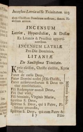 203-214, Incensum Latriae ad Ss. Trinitatem. Incensum pro defunctis.