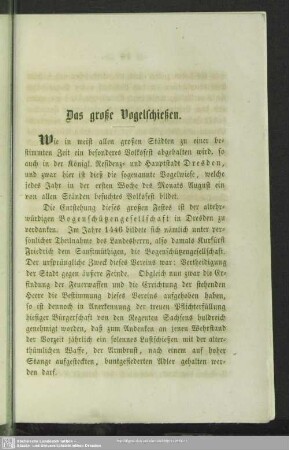 Das große Vogelschießen