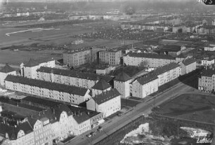 Dunckerviertel in Leipzig-Lindenau : Blickrichtung Nordosten