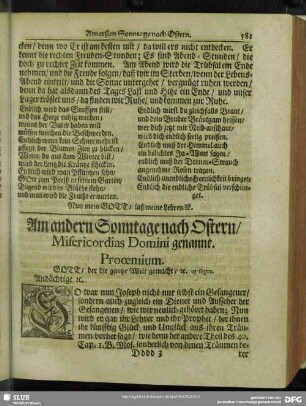 Am andern Sonntage nach Ostern, Misericordias Domini genannt