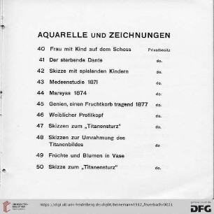 Aquarelle und Zeichnungen