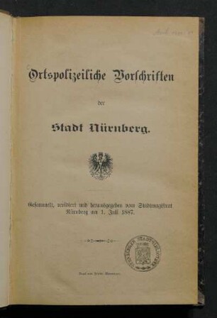 Ortspolizeiliche Vorschriften der Stadt Nürnberg