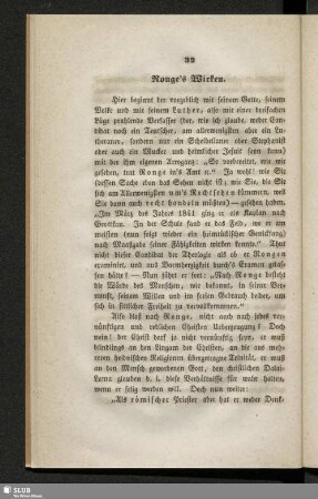 Ronge´s Wirken