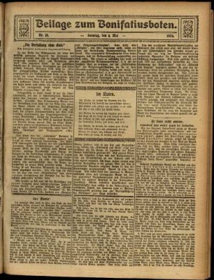 Zweite Ausgabe vom Sonntag, den 04. Mai 1924.