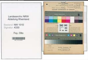 Entnazifizierung Otto Foy , geb. 21.04.1903 (Monteur)