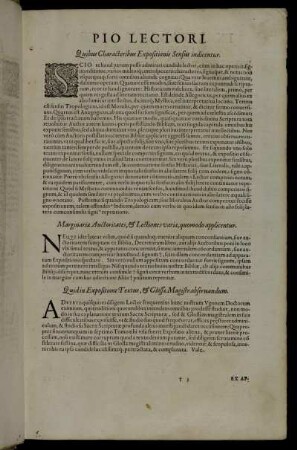 Pio Lectori.