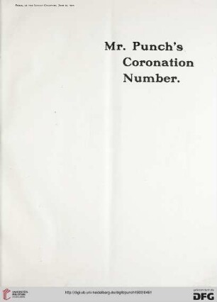 Mr. Punch’s Coronation Number, June 25, 1902