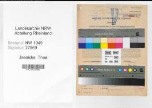 Entnazifizierung Thea Jaenicke , geb. 06.09.1902 (Sekretaerin)