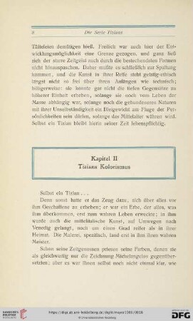 Kapitel II: Tizians Kolorismus
