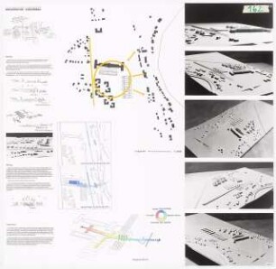 Verbindung von Universität und Bahnhof Potsdam-Griebnitzsee Schinkelwettbewerb 1995: Ensemblebildung und Verkehrskonzept. Lageplan-Schemata, Modellfotos, Text