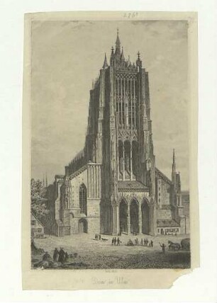 Münster Westfassade. Um 1830