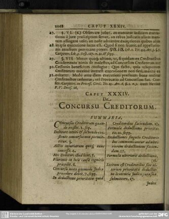 Caput XXXIV. De Concursu Creditorum