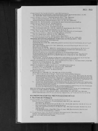 IV.3 Prüfungsämter, Prüfungsausschüsse