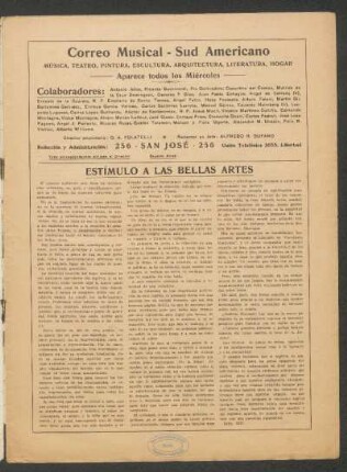 Estímulo a las bellas artes