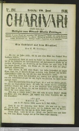 Ein Lustspiel auf dem Kirchhof