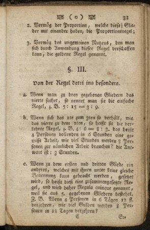 §. III. Von der Regel detri ins besondere.