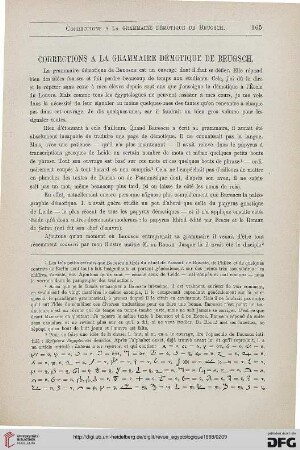 5: Corrections à la grammaire démotique de Brugsch