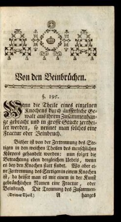 Von den Beinbrüchen