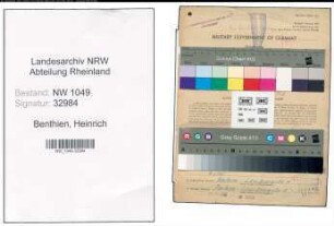 Entnazifizierung Heinrich Benthien , geb. 25.01.1914 (Technischer Inspektor)