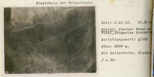 Foto einer Geländeaufnahme bei starkem Dunst, Nebel und schwachem Sonnenlicht (Luftbild)