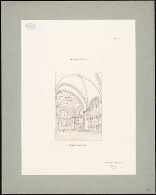 Evangelische Gnadenkirche (Augustakirche), Berlin-Mitte 1. Projekt: Perspektivische Innenansicht