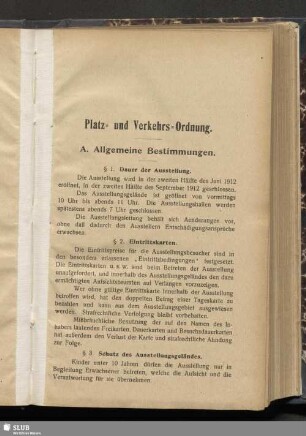 Platz- und Verkehrs-Ordnung