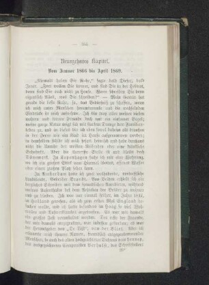 Neunzehntes Kapitel. Vom Januar 1866 bis April 1869.