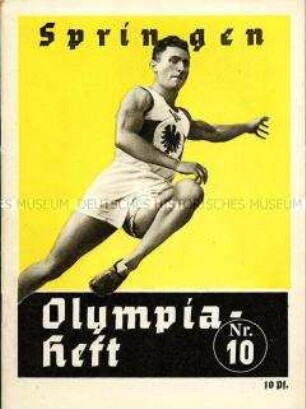 Begleitheft zu den Olympischen Spielen 1936 für die Sprungdisziplinen der Leichtathletik