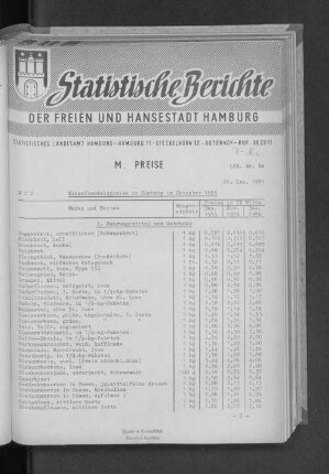 Einzelhandelspreise in Hamburg im Dezember 1956 : Lfd. Nr. 34