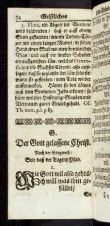 G. Der Gott gelassene Christ