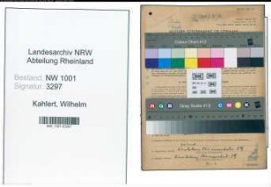 Entnazifizierung Wilhelm Kahlert, geb. 09.07.1914 (Redakteur)