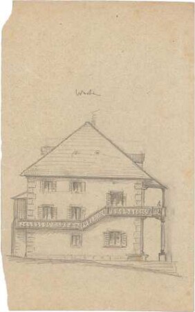 Hildebrand, Adolf von; Tegernsee; Landhaus Konrad Fiedler - Westseite (Ansicht)