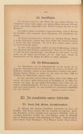 XI. Die Krankheiten unserer Feldfrüchte