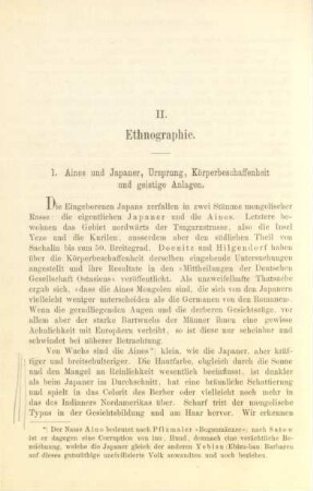 II. Ethnographie