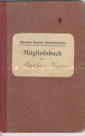 Mitgliedsbuch des ADGB - Personenkonvolut