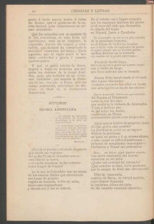 Sucre - Gloria americana : [Poesía]