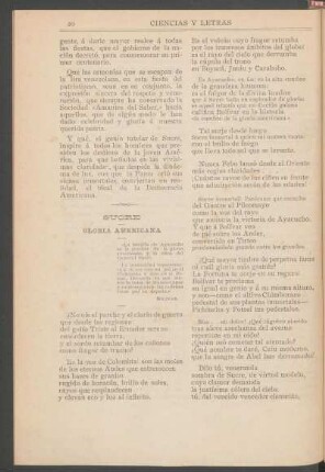 Sucre - Gloria americana : [Poesía]