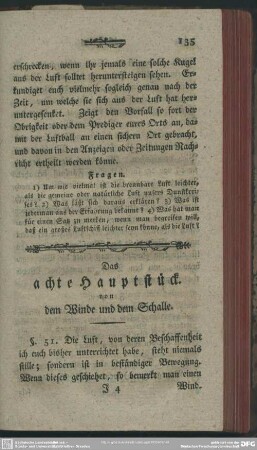 Das achte Hauptstück. von dem Winde und dem Schalle