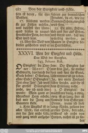 XXXVI. Von der Ewigkeit und Hölle.